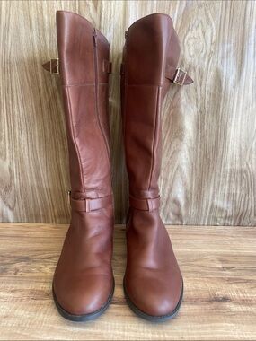 Pre-owned  VIONIC Women’s Tall Riding Boots - Cognac Brown Size 11